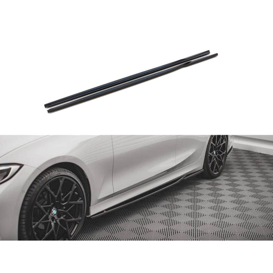 BMW 3 SERIES  G20 2018 + SIDE SKIRT SPLITTERS STANDARD MODELS NON M SPORT - GLOSS BLACK