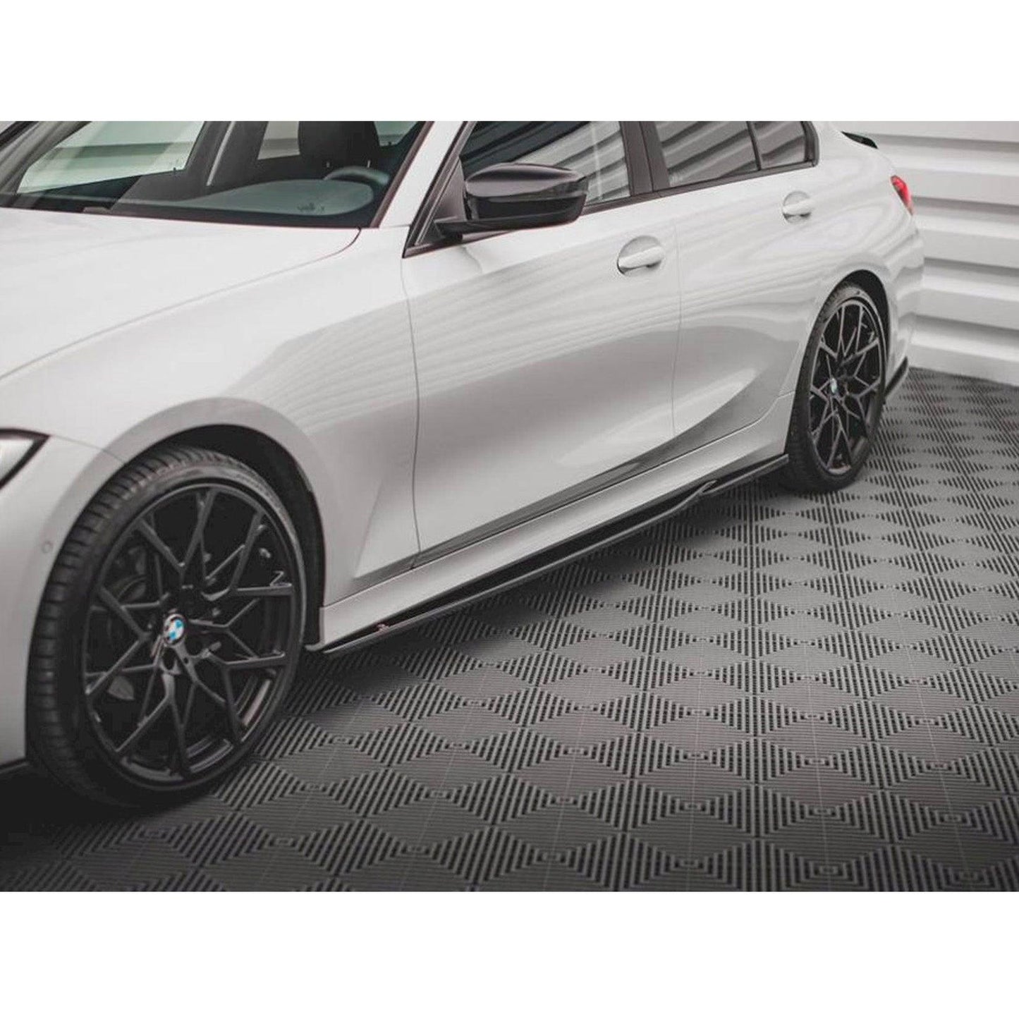 BMW 3 SERIES  G20 2018 + SIDE SKIRT SPLITTERS STANDARD MODELS NON M SPORT - GLOSS BLACK