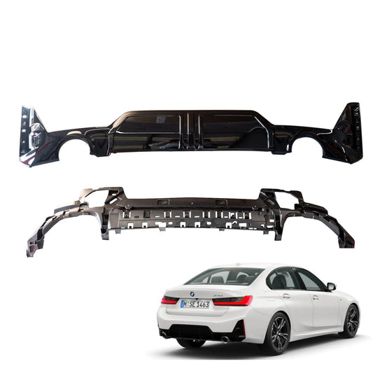 BMW 3 Series G20 LCI Facelift 2021+ Gloss Black Rear Diffuser