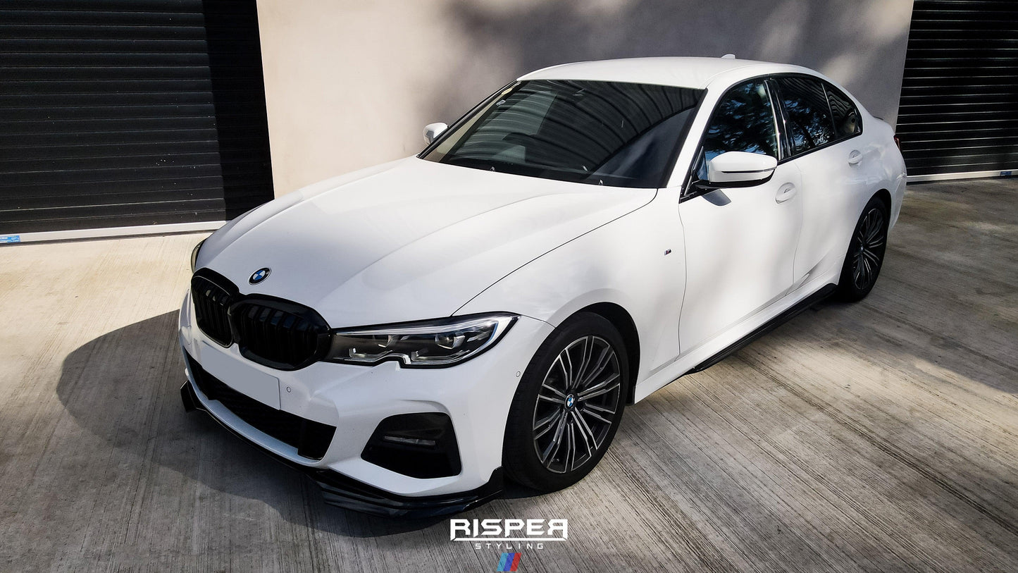 BMW 3 SERIES G20/G21 2018-2021 (pre-lci) FRONT SPLITTER LIP GLOSS BLACK