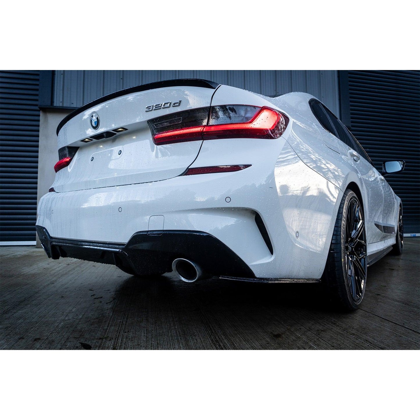 BMW 3 Series G20/G28 2018+ Gloss Black Rear Spats Extensions for M Sport Bumper