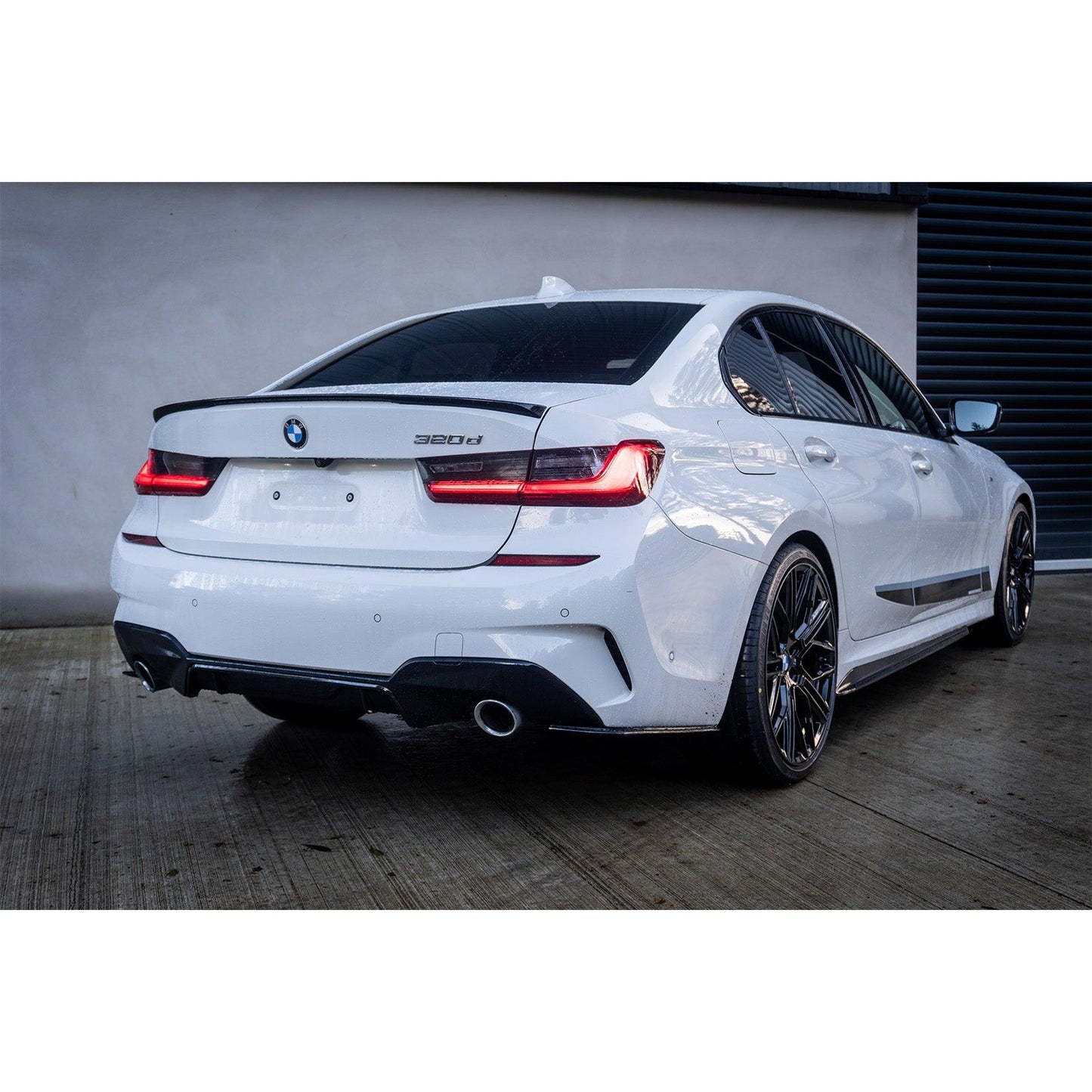 BMW 3 Series G20/G28 2018+ Gloss Black Rear Spats Extensions for M Sport Bumper