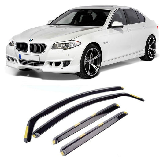 BMW 5 Series F10 2011-2016 STX Internal Wind Deflectors - 4PCS Dark Smoke