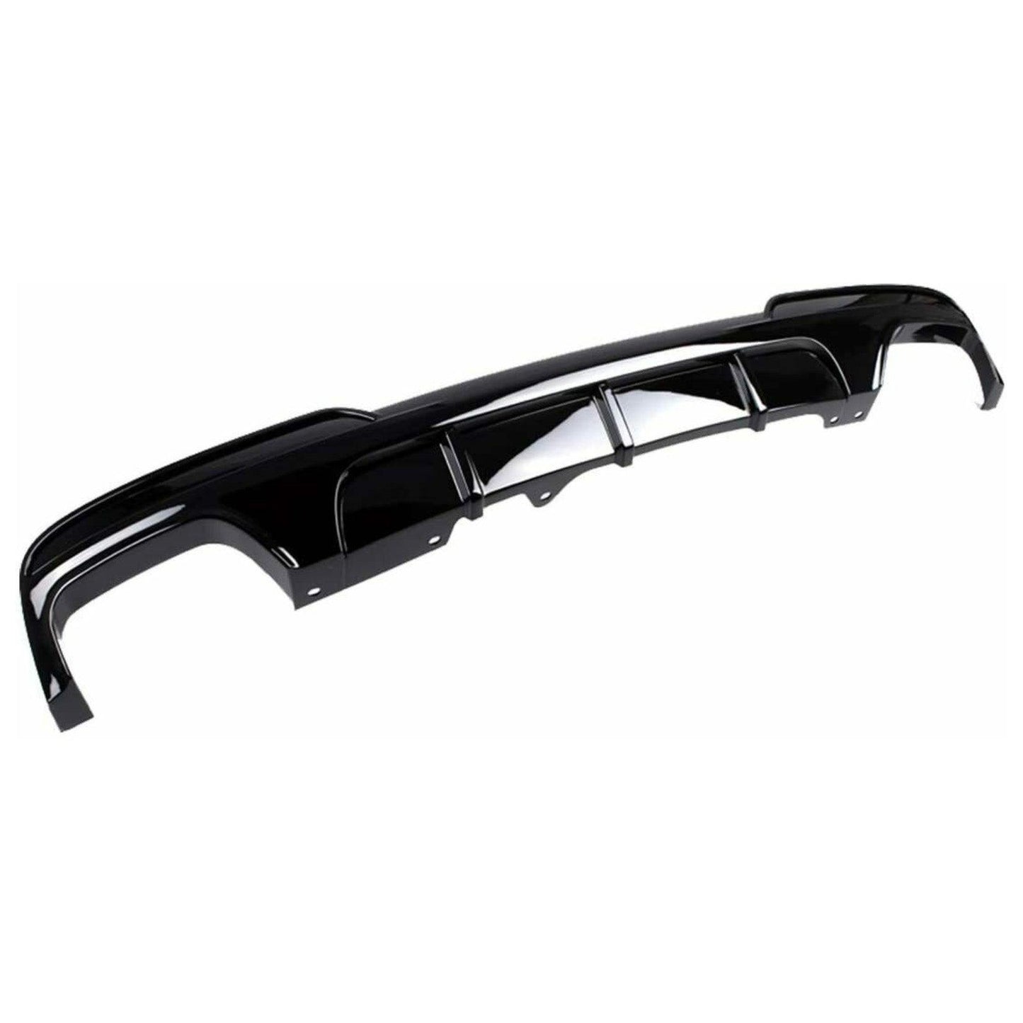 BMW 5 Series F10 / F11 - Gloss Black Rear Diffuser with Quad Exit