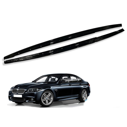 BMW 5 Series F10 / F18 Side Skirt Splitters in Gloss Black