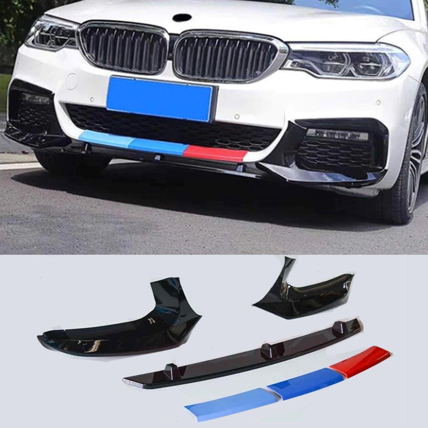 BMW 5 Series G30/G31 2017+ M5 Look Front Splitter - Carbon Look