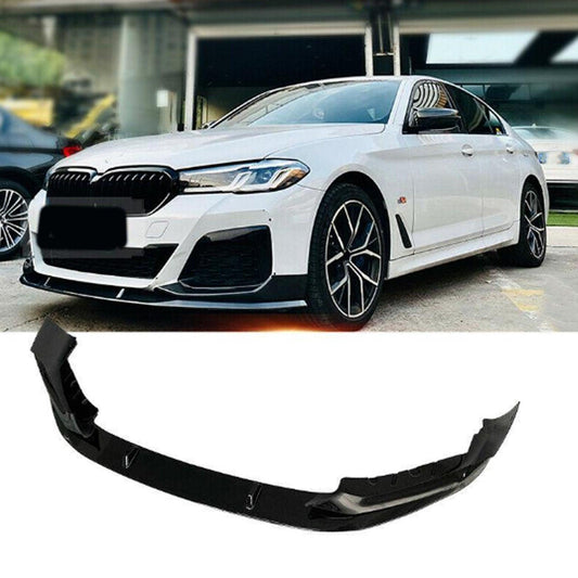 "BMW 5 Series G30 LCI Facelift 2021+ Gloss Black Front Splitter Lip