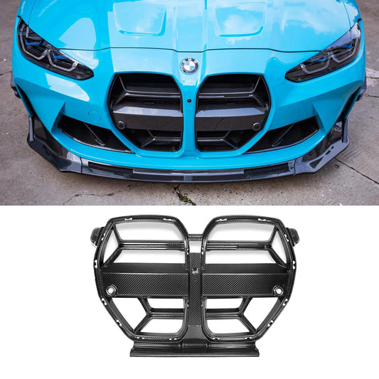 BMW G80/G81 M3 // G82/G83 M4 CSL Dry Carbon Fiber Front Kidney Grill - With or Without ACC