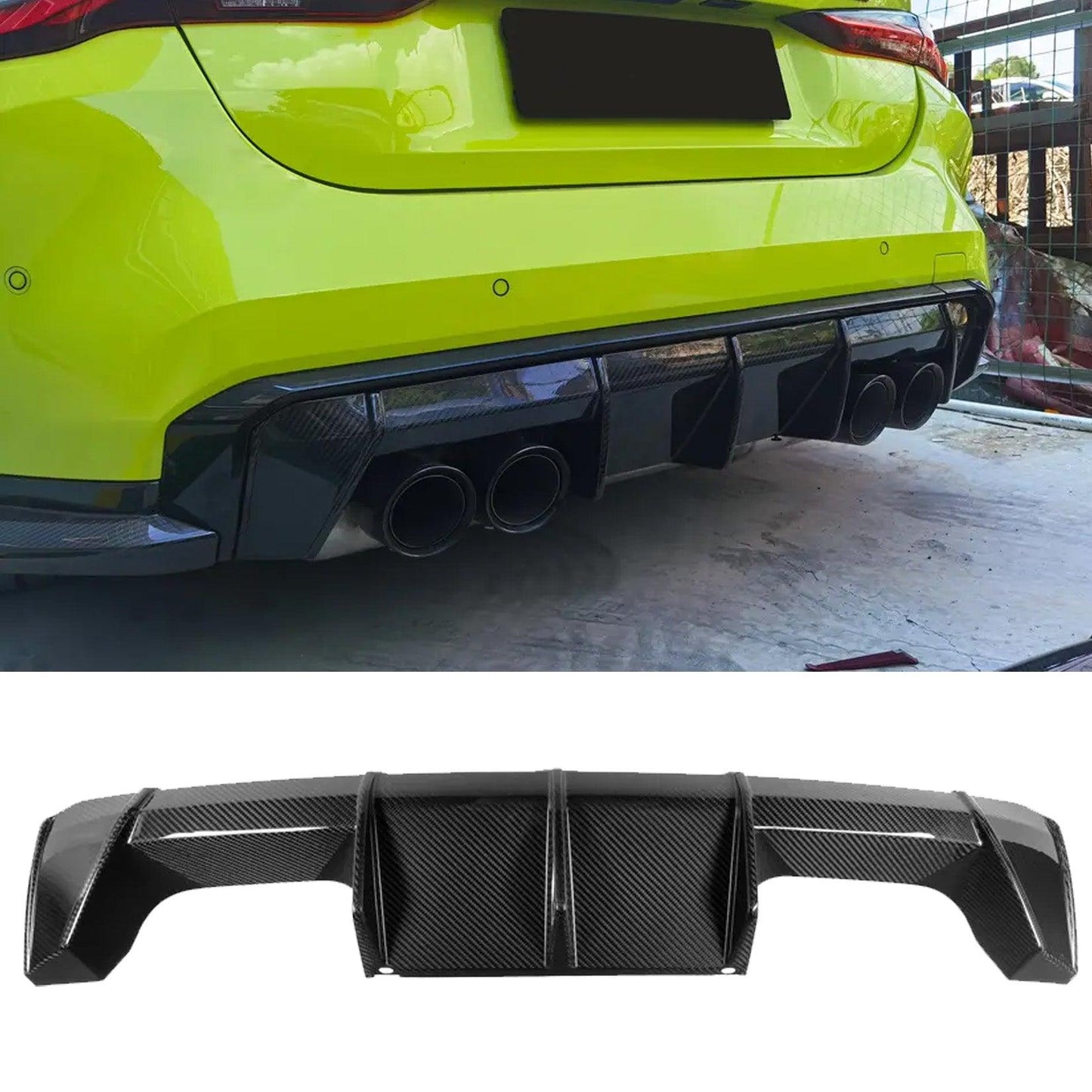 BMW M3 M4 G80 G82 G83 - Pre Preg Carbon Fibre Performance Style Rear Diffuser