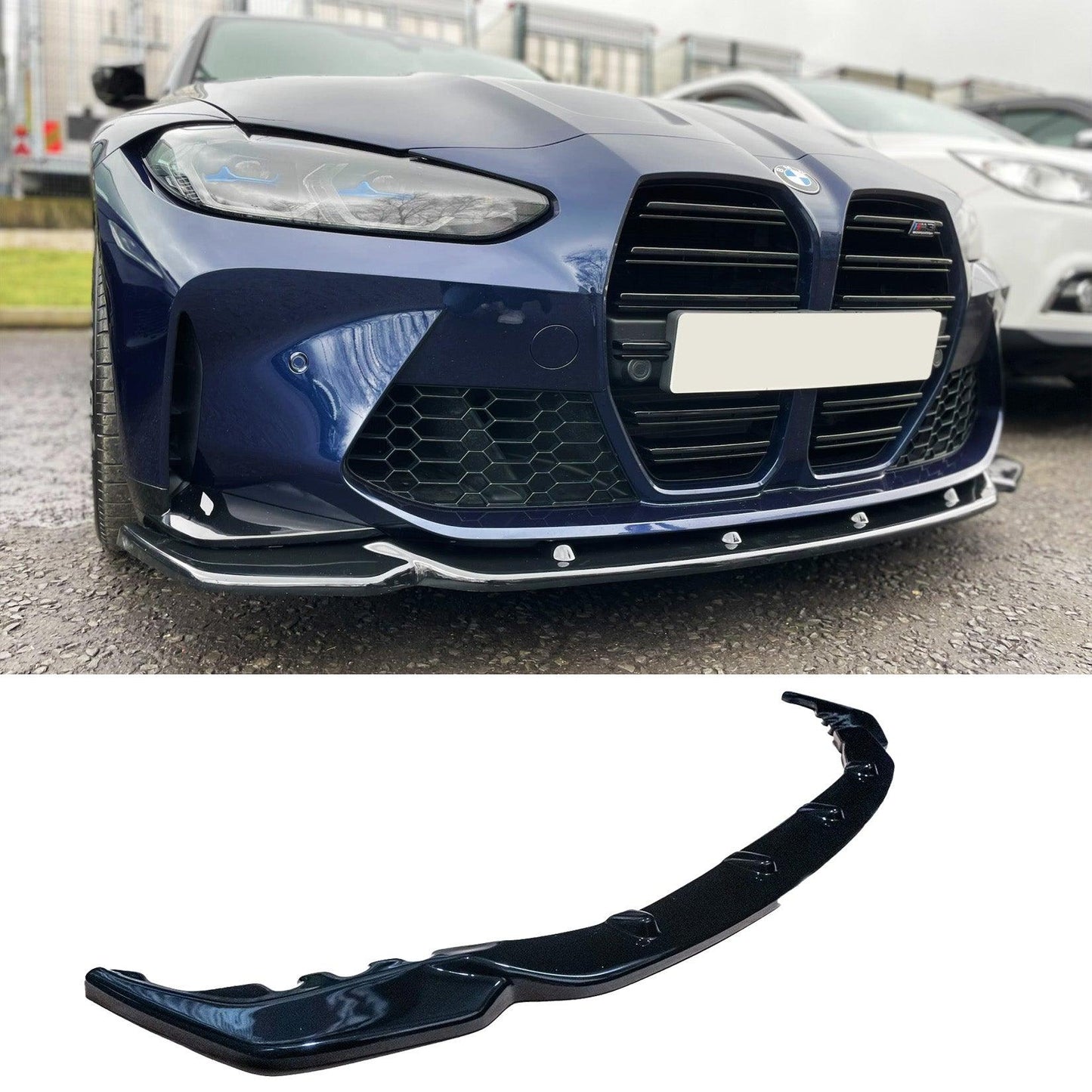 BMW M4 G82 / M3 G80 2021+ - RISPER Front Splitter Lip in Gloss Black