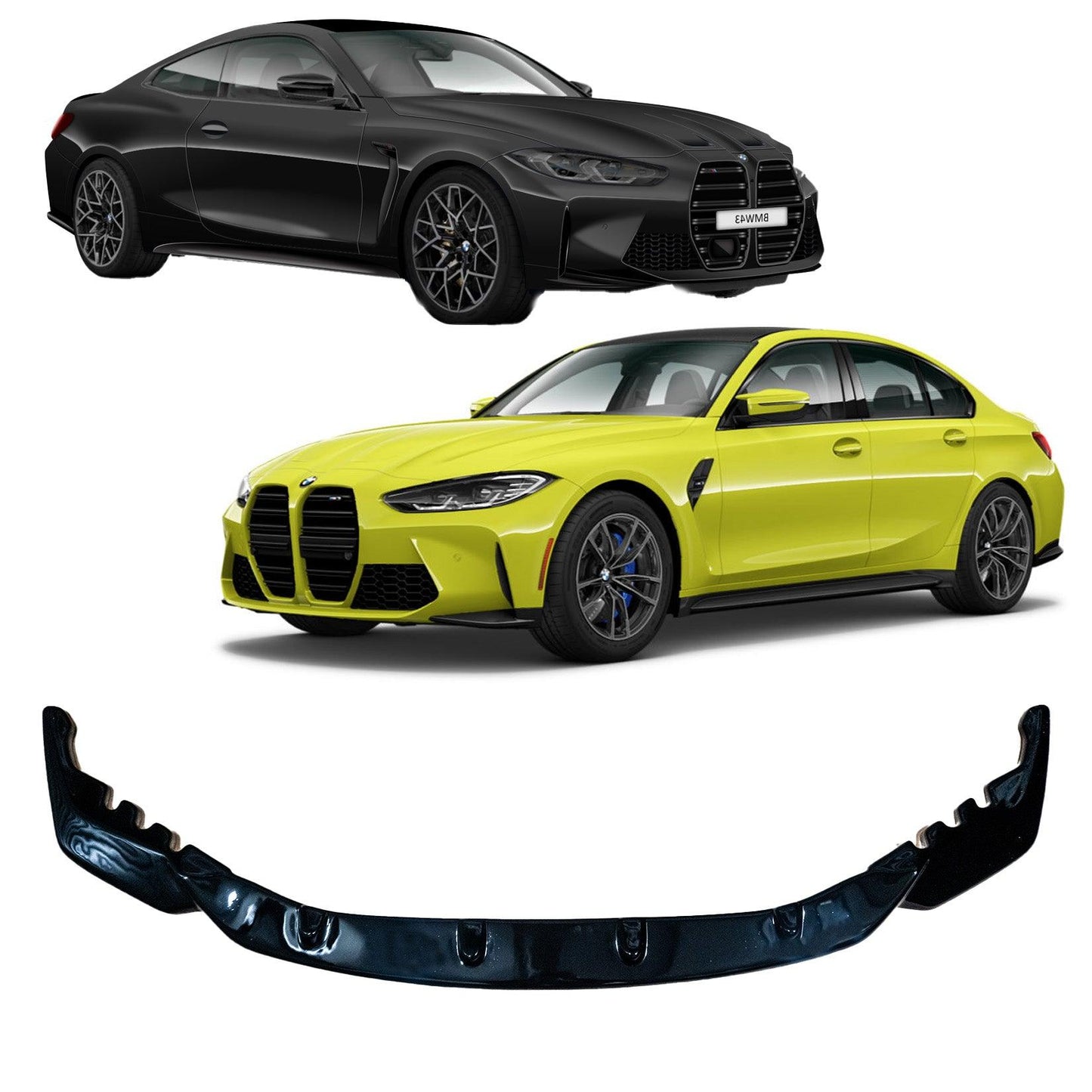 BMW M4 G82 / M3 G80 2021+ - RISPER Front Splitter Lip in Gloss Black