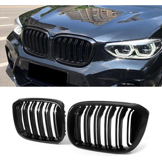 BMW X3 G01 / X4 G02 2018+ - Gloss Black M Dual Slat Kidney Grill