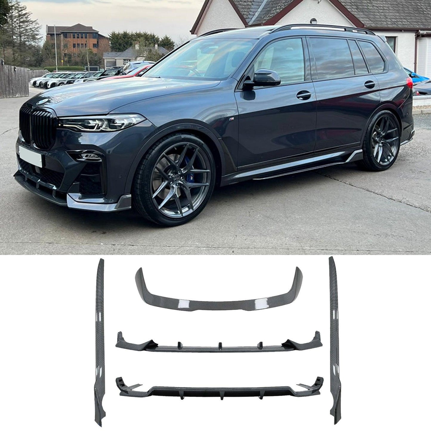 BMW X7 G07 (2018-2022 pre-LCI) Black Knight Aero Kit Carbon Look