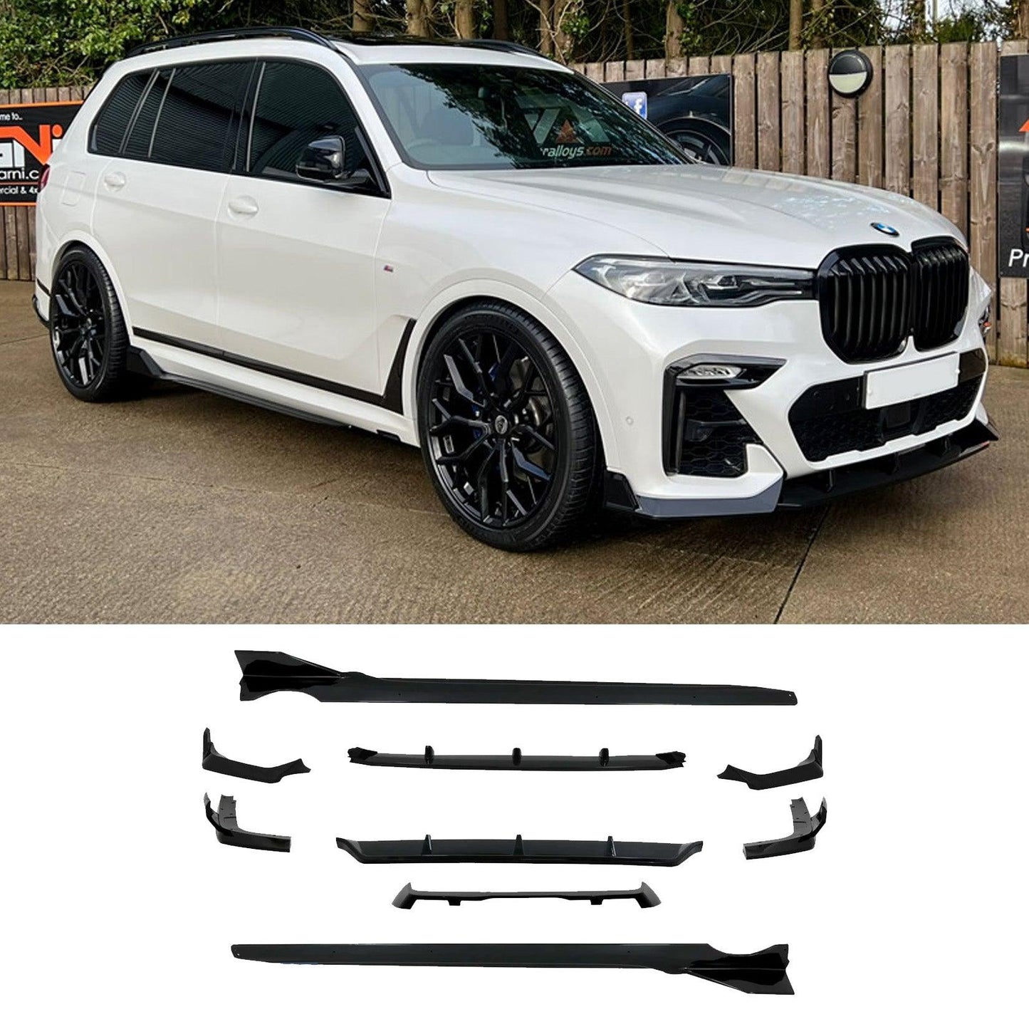 BMW X7 G07 (2018-2022 Pre-LCI) Black Knight Aero Kit in Gloss Black