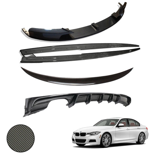 BMW 3 Series F30 2012-2018 Carbon Look Full Body Kit - 3 Diffuser options