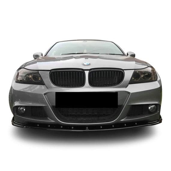 BMW 3 Series E90 LCI 08-11 Gloss Black Refined Style Front Splitter