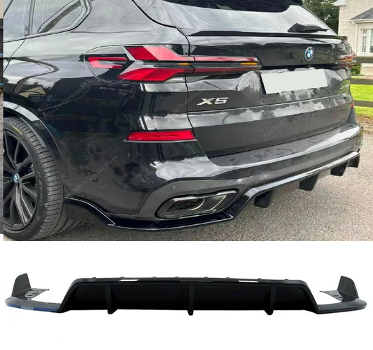 BMW X5 G05 LCI 2022+ - Black Knight Rear Diffuser in Gloss Black