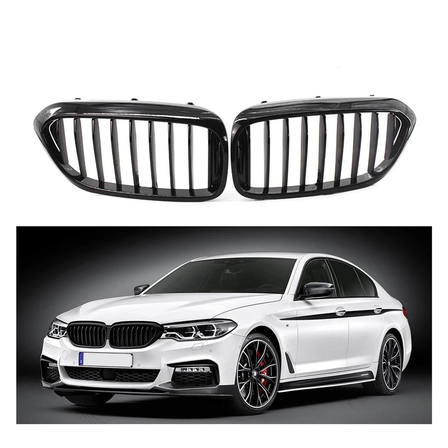 BMW 5 Series G30 Pre LCI 2017-2020 Full Gloss Black Body Kit