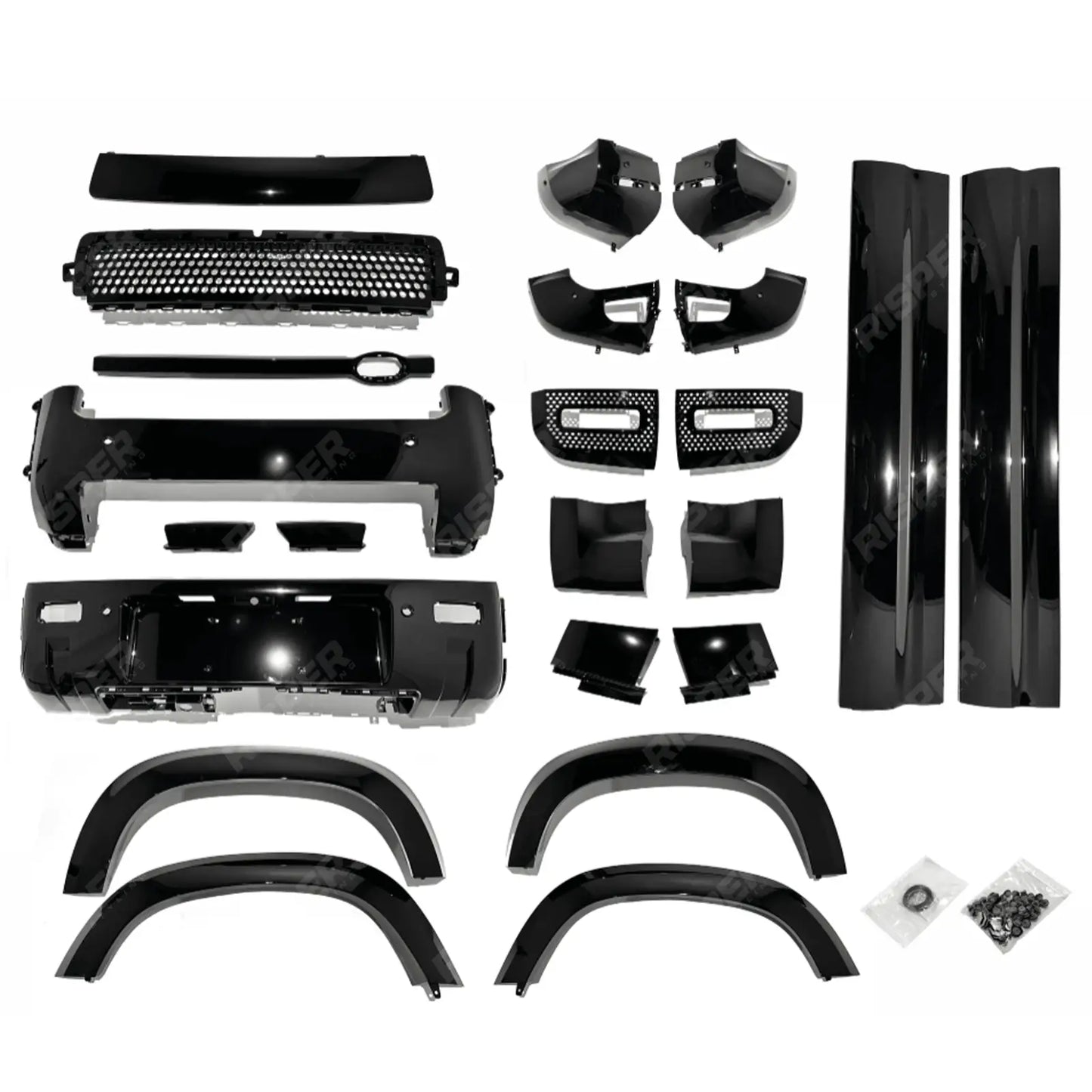 Gloss Black Full Upgrade KitFor Land Rover Defender L663 90