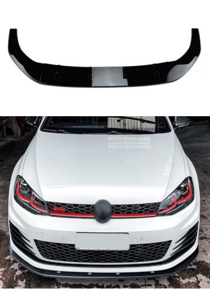 Volkswagen Golf Mk7 GTD/GTI/R/R Line 2013-2017 Gloss Black Front Splitter Spoiler Lip