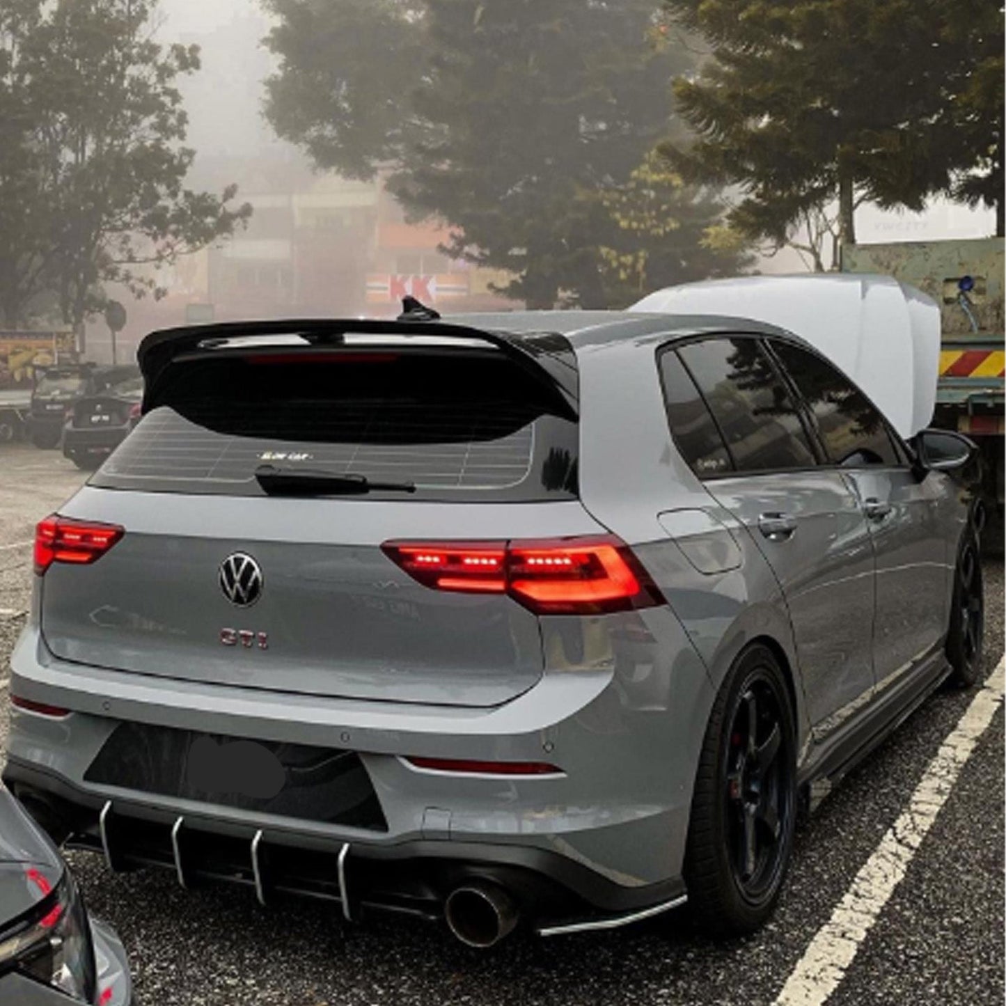 Volkswagen Golf MK8 R/R-Line/GTI 2020+ - Club Sport CS Style Rear Spoiler in Gloss Black