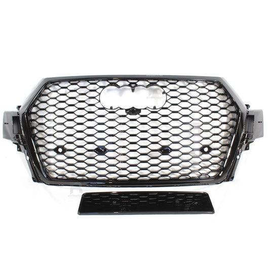 Audi Q7 / SQ7 2015-2020 Gloss Black 'RSQ7 Style' Honeycomb Grill