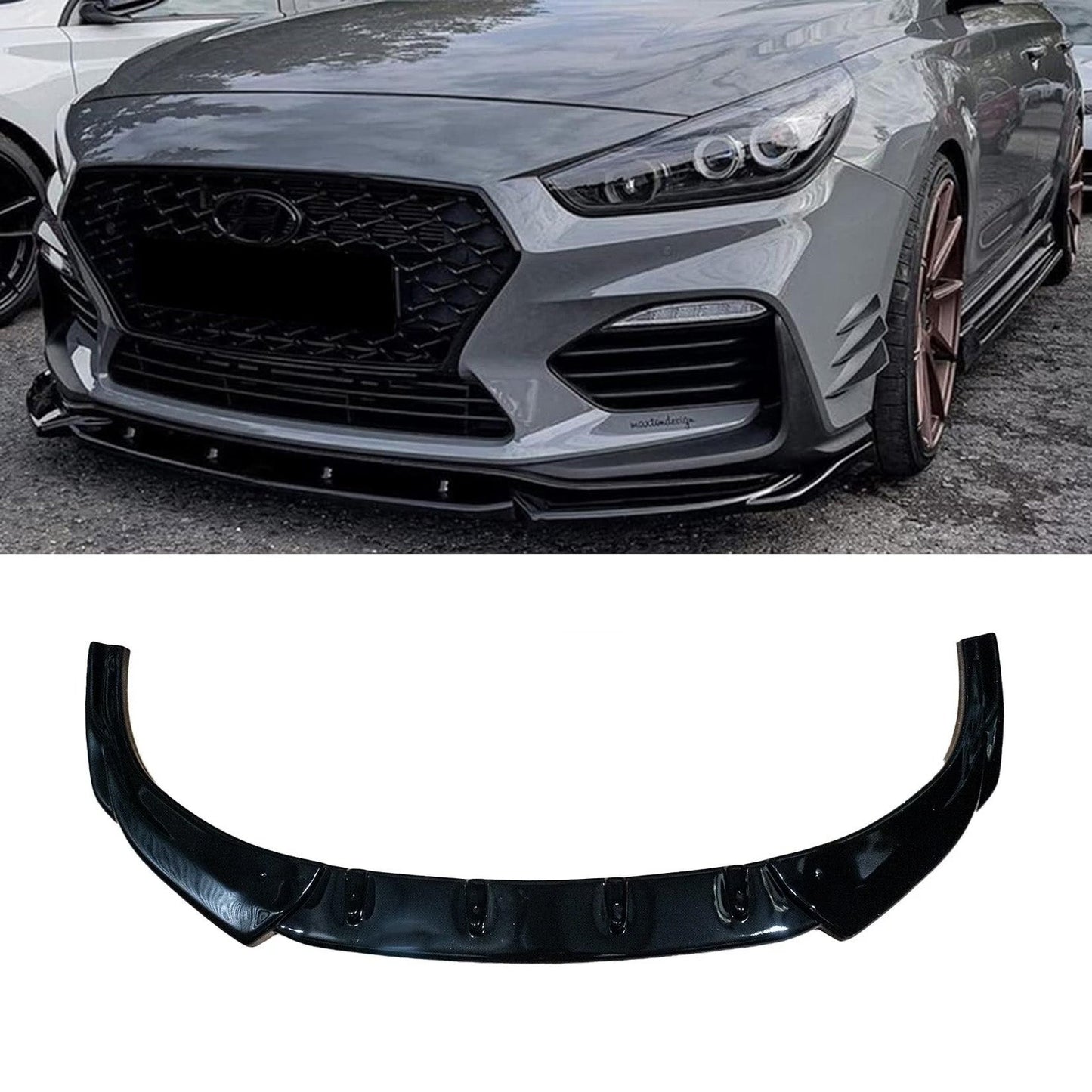 Hyundai i30 N MK3 Hatchback/Fastback 2017-2020 - RISPER Front Splitter In Gloss Black