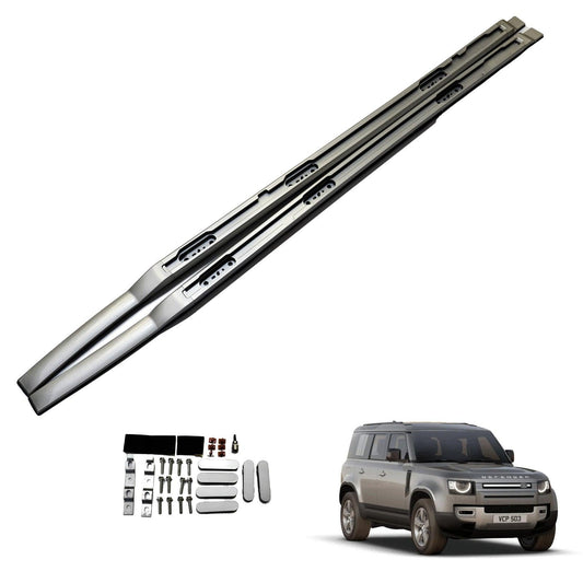 Land Rover Defender 110/130 L663 2020 On OE Style Silver Roof Rail Pair