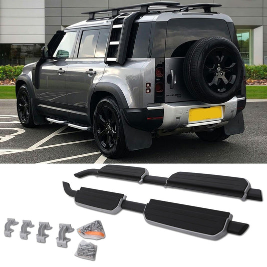 "Land Rover Defender 110/130 L663 2020 On OE Style Silver Side Steps