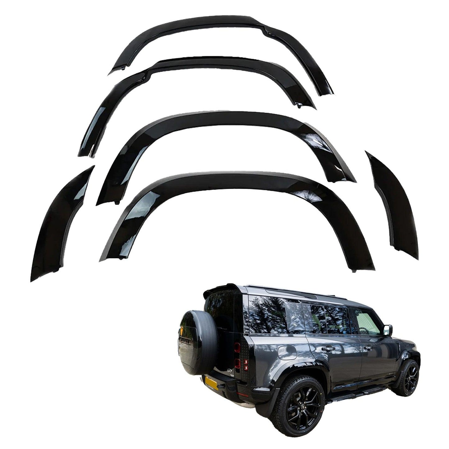 Land Rover Defender 110 2020 On - Gloss Black Wheel Arch Kit