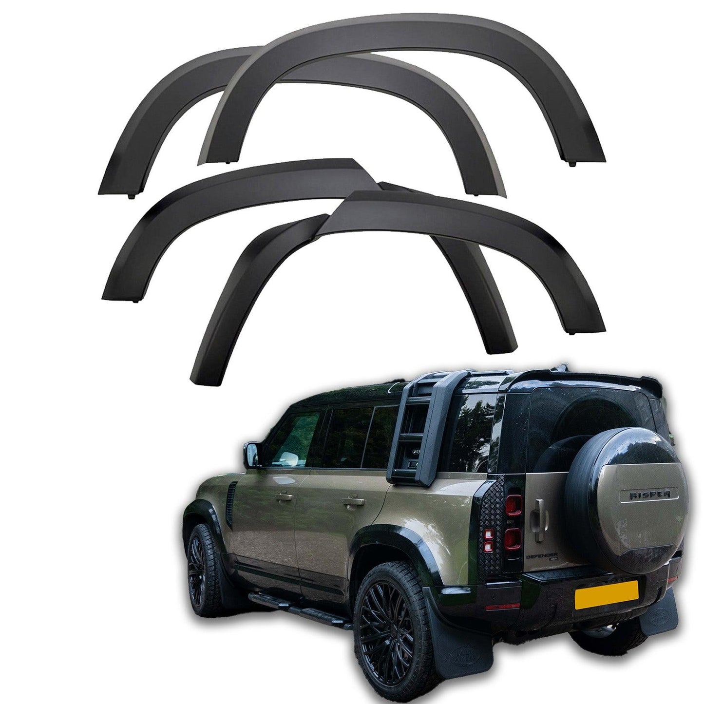 Land Rover Defender 110 2020 On - Matte Black Wheel Arch Kit