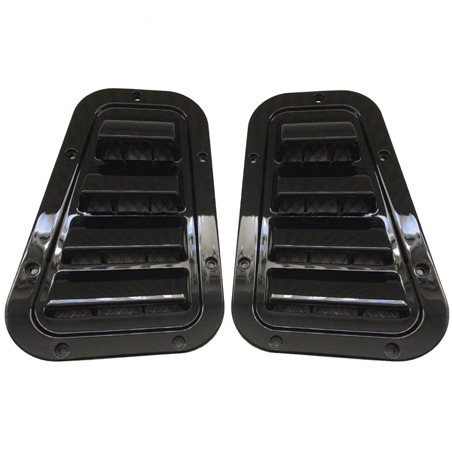 LAND ROVER DEFENDER 90 / 110 KBX BONNET VENTS COVERS – BLACK – PAIR