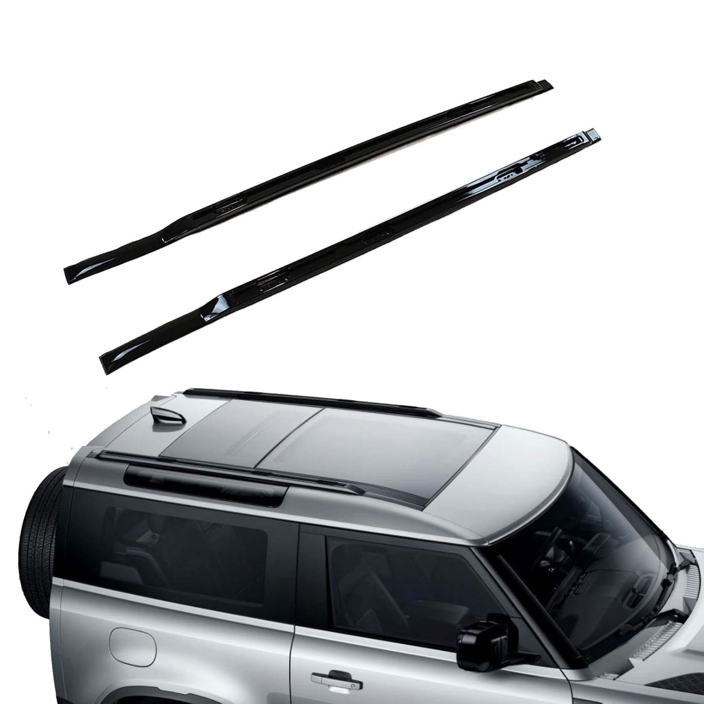 Land Rover Defender 90 L663 2020 On OE Style Gloss Black Roof Rails