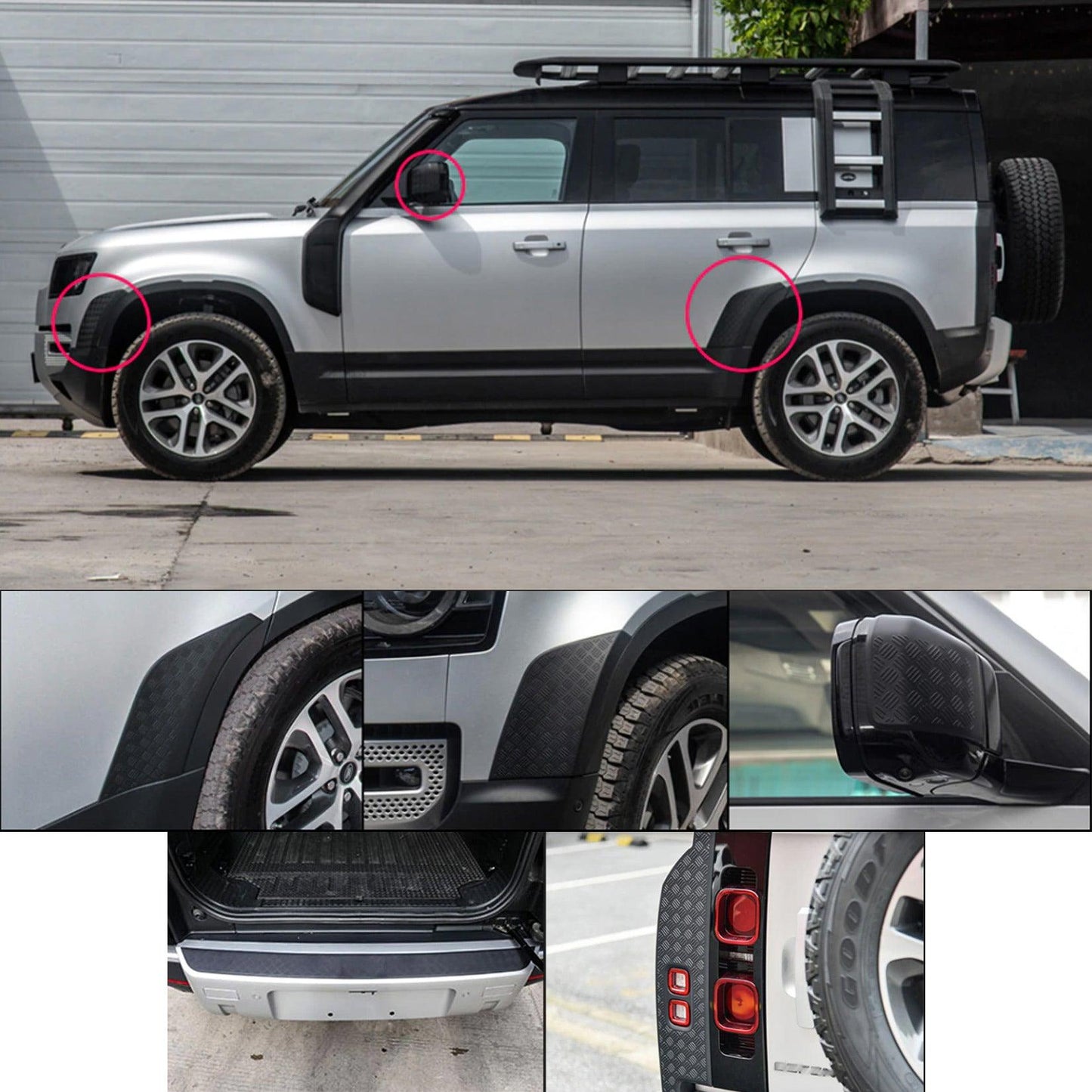 Land Rover Defender L663 2020 On Black Anti-Scratch Protective Trim Set