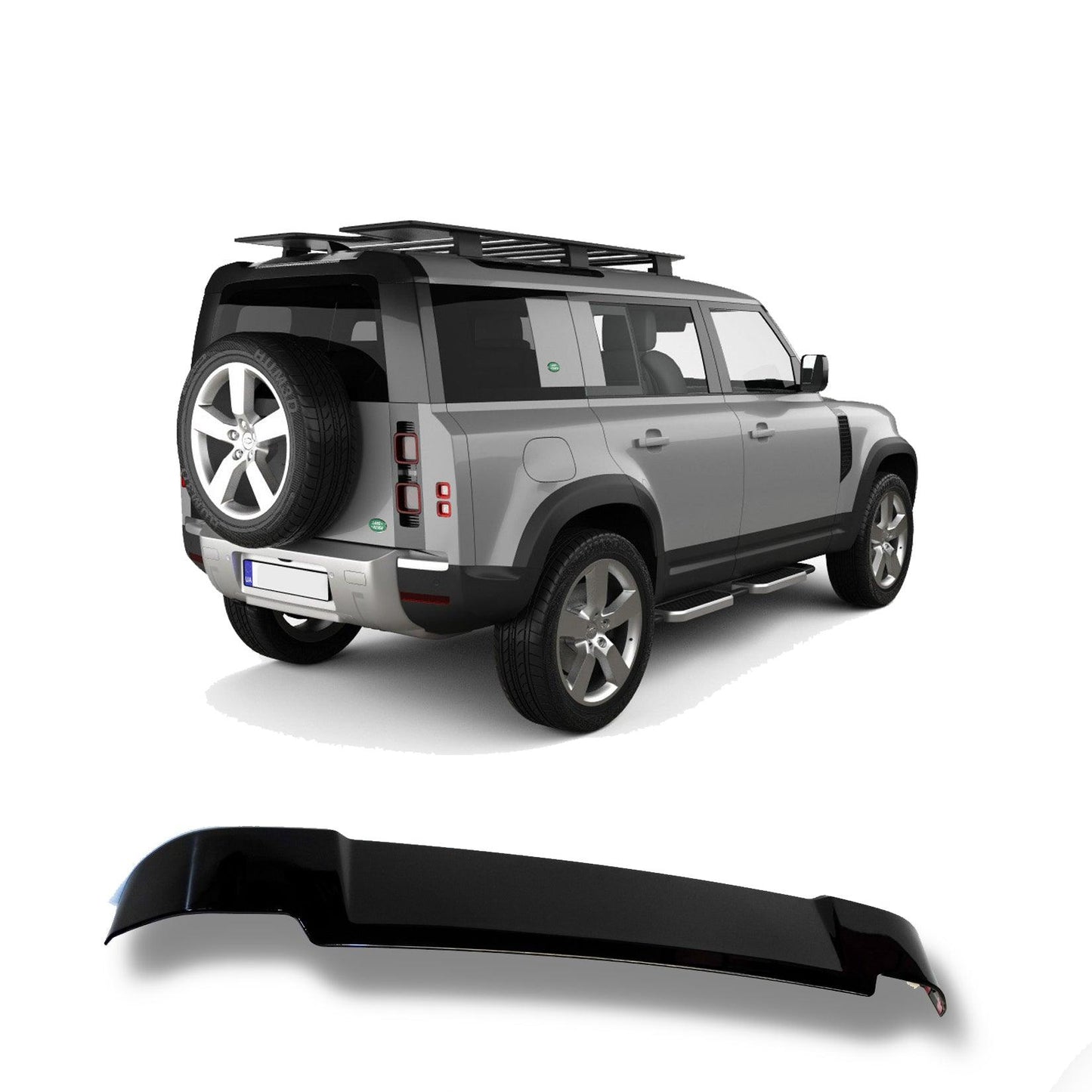 Land Rover Defender L663 2020 On Gloss Black STX Rear Spoiler