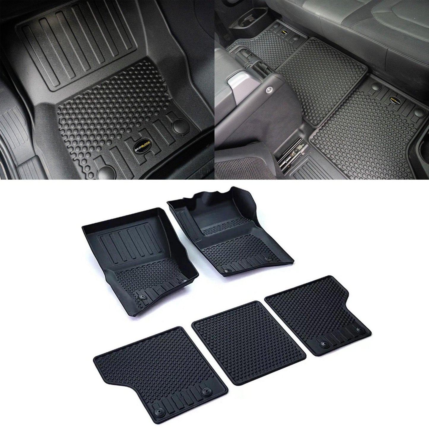 Land Rover Defender L663 90 2020 Onward - Mud Block Floor Mats Full Set