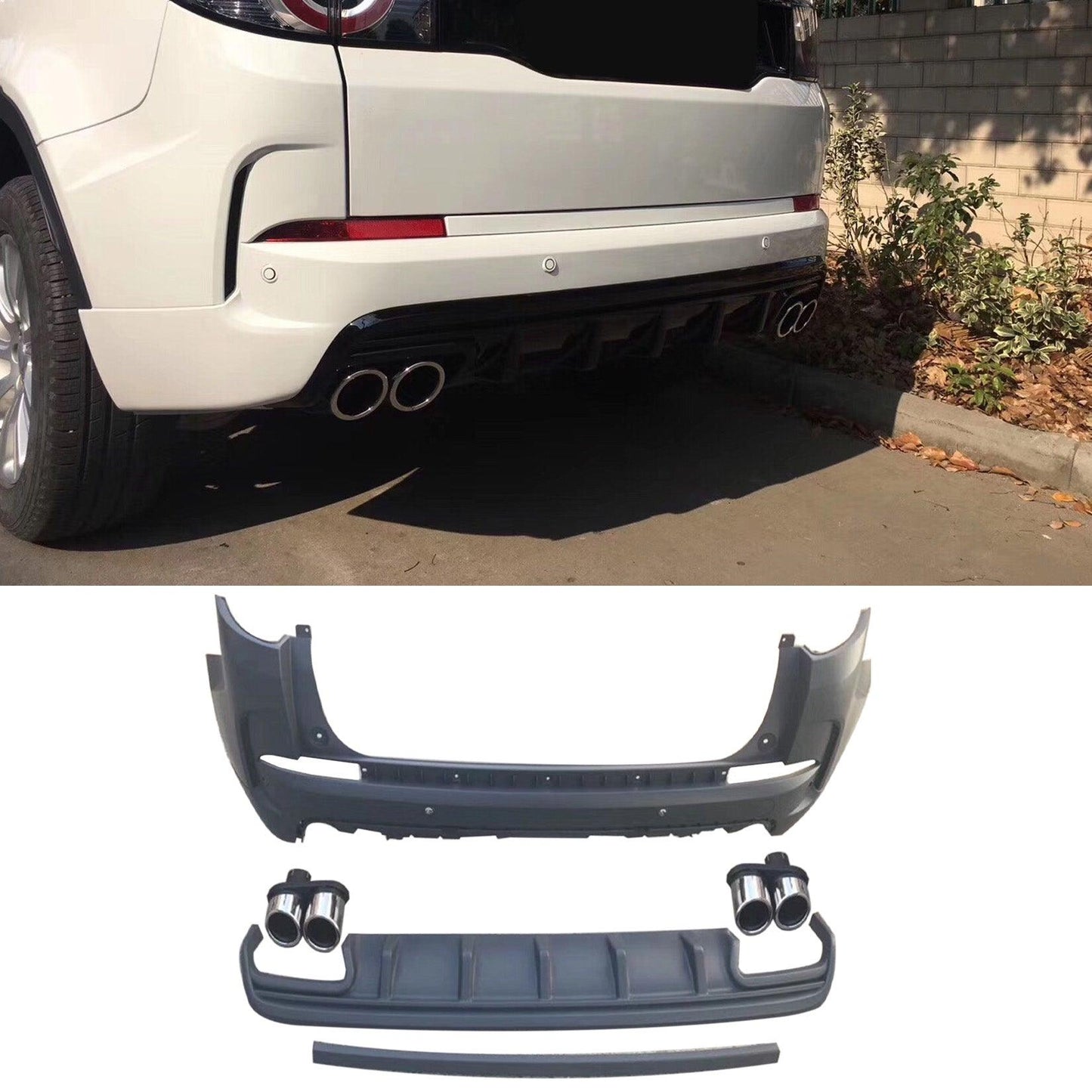 Land Rover Discovery Sport 2016-2019 – Dynamic Rear Bumper Upgrade with Tail Pipes