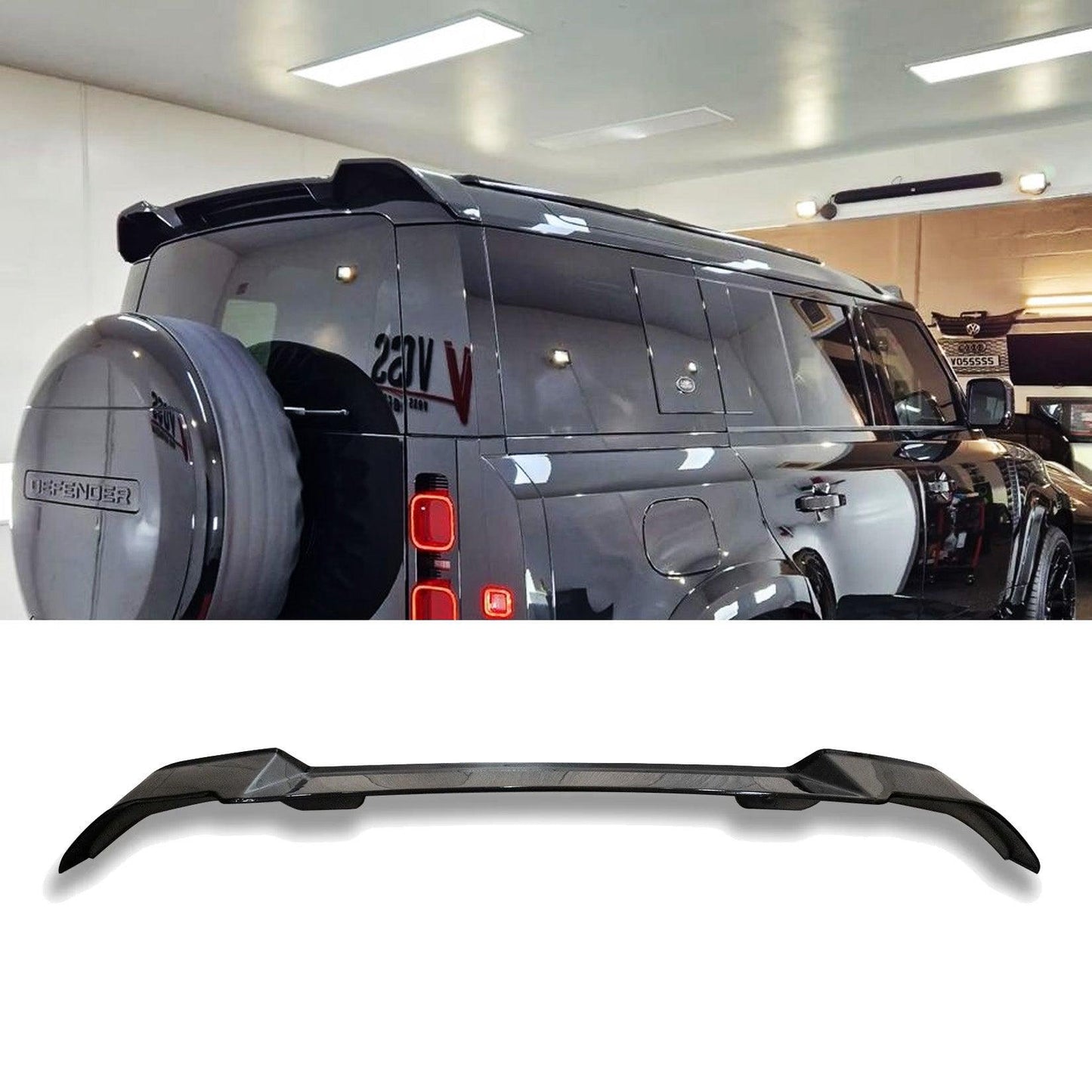 Land Rover Defender L663 90/110/130 2020+ Rear Spoiler V.2 In Gloss Black