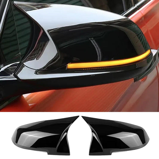 M Style Mirror Covers in Gloss Black for BMW F20/F22/F30/F35/F34/F32/F33/F36/E84/i3