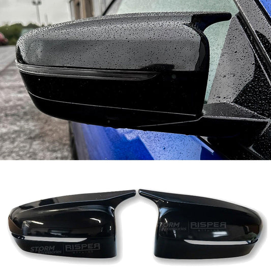 M Style Mirror Covers in Gloss Black for BMW G Series G20 G22 G23 G30 G11 G15