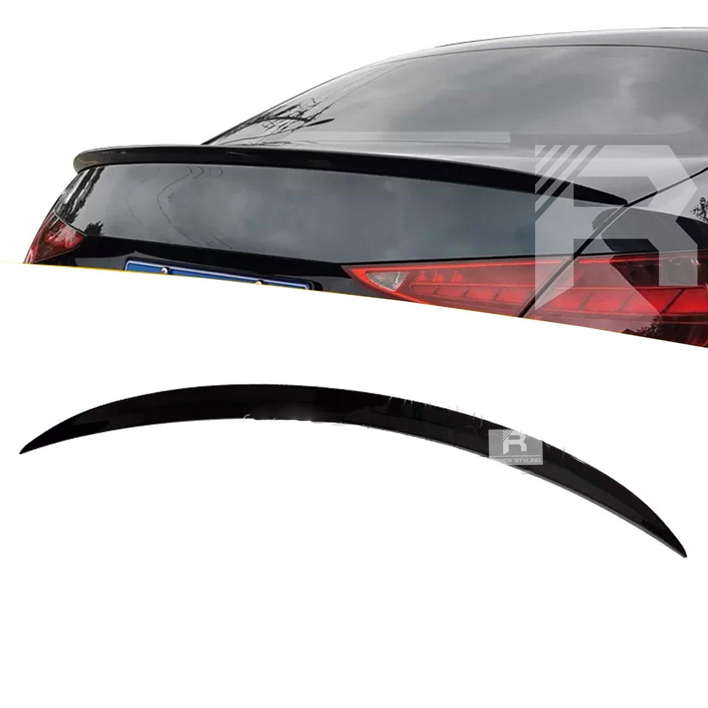 Mercedes C-Class W206 2022+ AMG Style Rear Boot Spoiler In Gloss Black