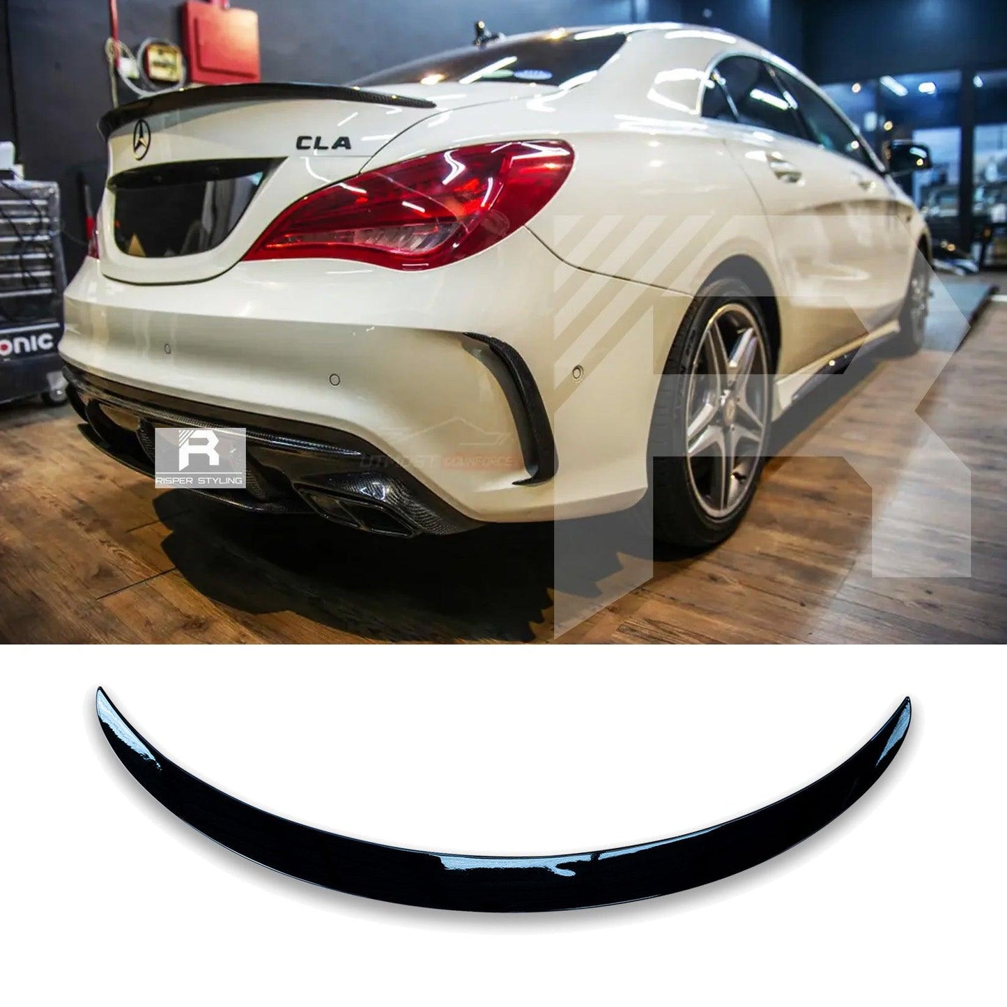 Mercedes CLA W117 2013-2019 Gloss Black Rear Boot Spoiler