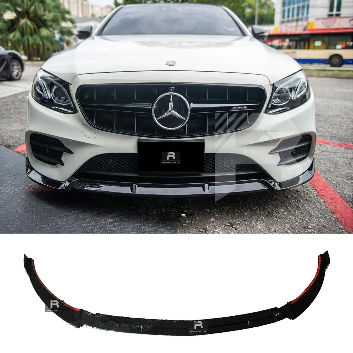 Mercedes E-Class 'E63S AMG Brabus' W213 2016-2020 Gloss Black Front Splitter Lip