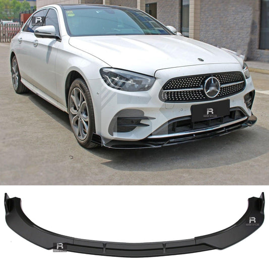 Mercedes E Class W213 2020+ - Gloss Black 'Brabus Style' Front Splitter Lip