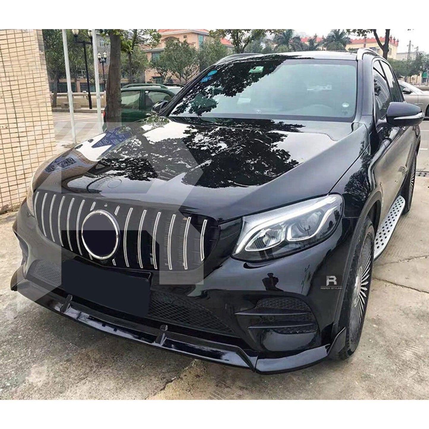 Mercedes GLC 2016-2019 C253/X253 - Gloss Black 'AMG Brabus Style' Front Splitter Lip