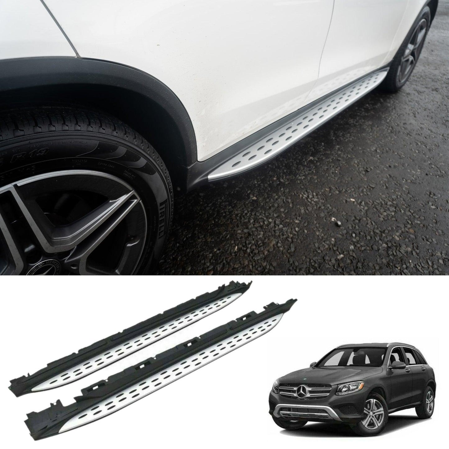 MERCEDES  GLC X253 2015-2022 OE STYLE INTEGRATED SIDE STEPS RUNNING BOARDS -STX8023