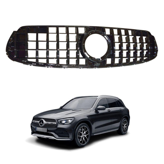 Mercedes GLC X253 2020 Onwards - Panamericana GT Style Upgrade Front Grill in Gloss Black