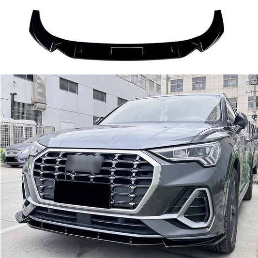 Audi Q3 S-Line 2019+ Gloss Black Front Splitter Spoiler Lip