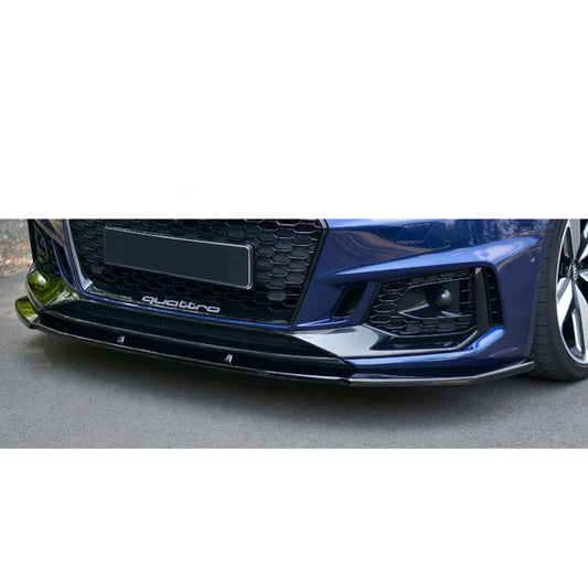 Audi RS4 B9 2017-2019 Gloss Black Front Splitter