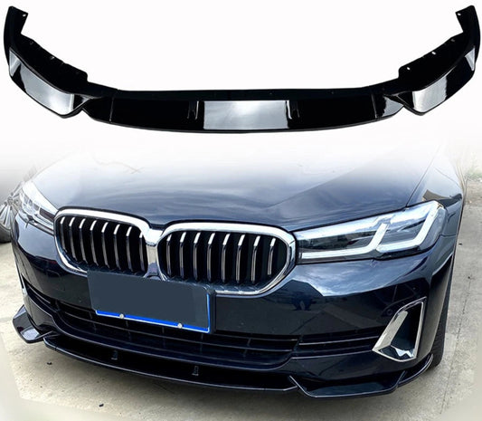 BMW 5 Series G30 LCI SE 2021-2023 Gloss Black Front Splitter Spoiler Lip